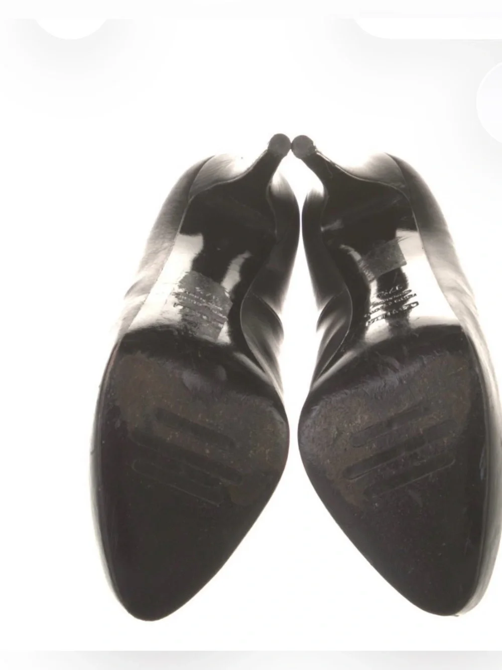Le Silla Black Leather Platform Stiletto Pumps Size 37.5 / US 7.5 Made in Italy